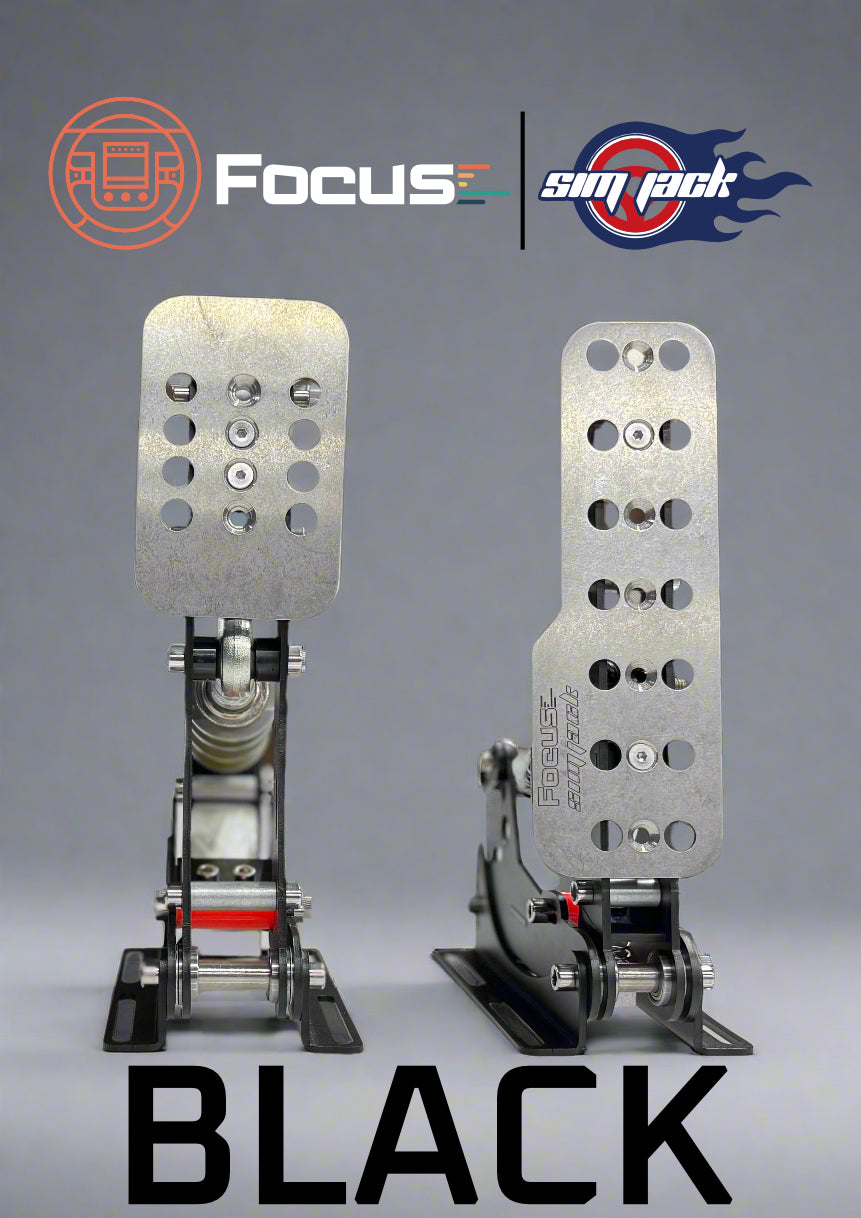 force feedback sim racing pedals Focus x Sim Jack Ultimate Pedal Bundle – Throttle, Brake, Clutch + Hydraulic