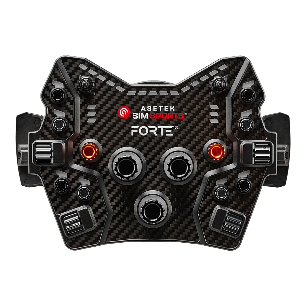 Asetek SimSports® FORTE® GT BUTTON BOX (BLACK, ALU. BUTTONS)