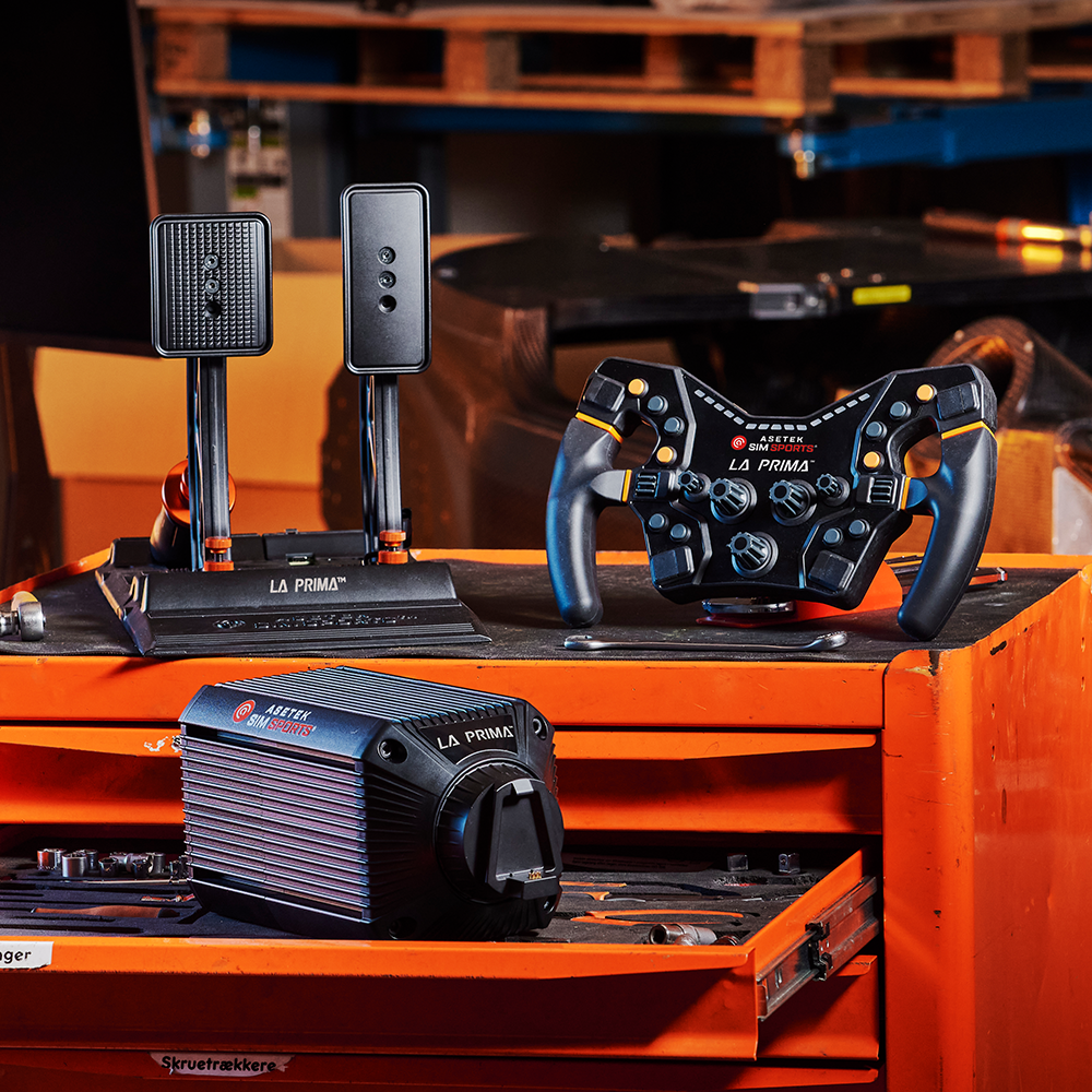 la prima pedals Asetek La Prima Bundle – Direct Drive Wheelbase, Wheel & Pedals