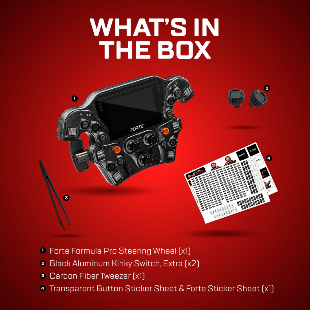 Asetek SimSports® Forte™ Formula Pro Steering Wheel