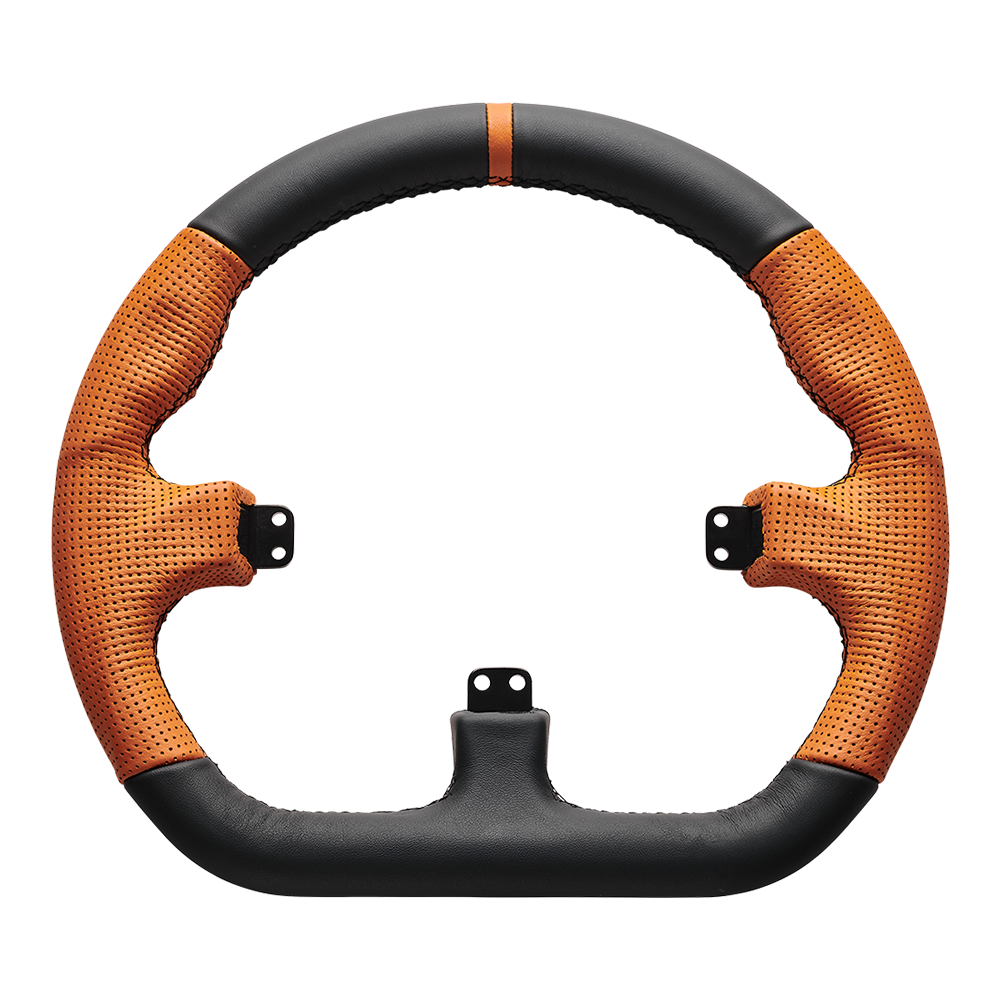 Asetek SimSports® Closed D Orange Leather Rim