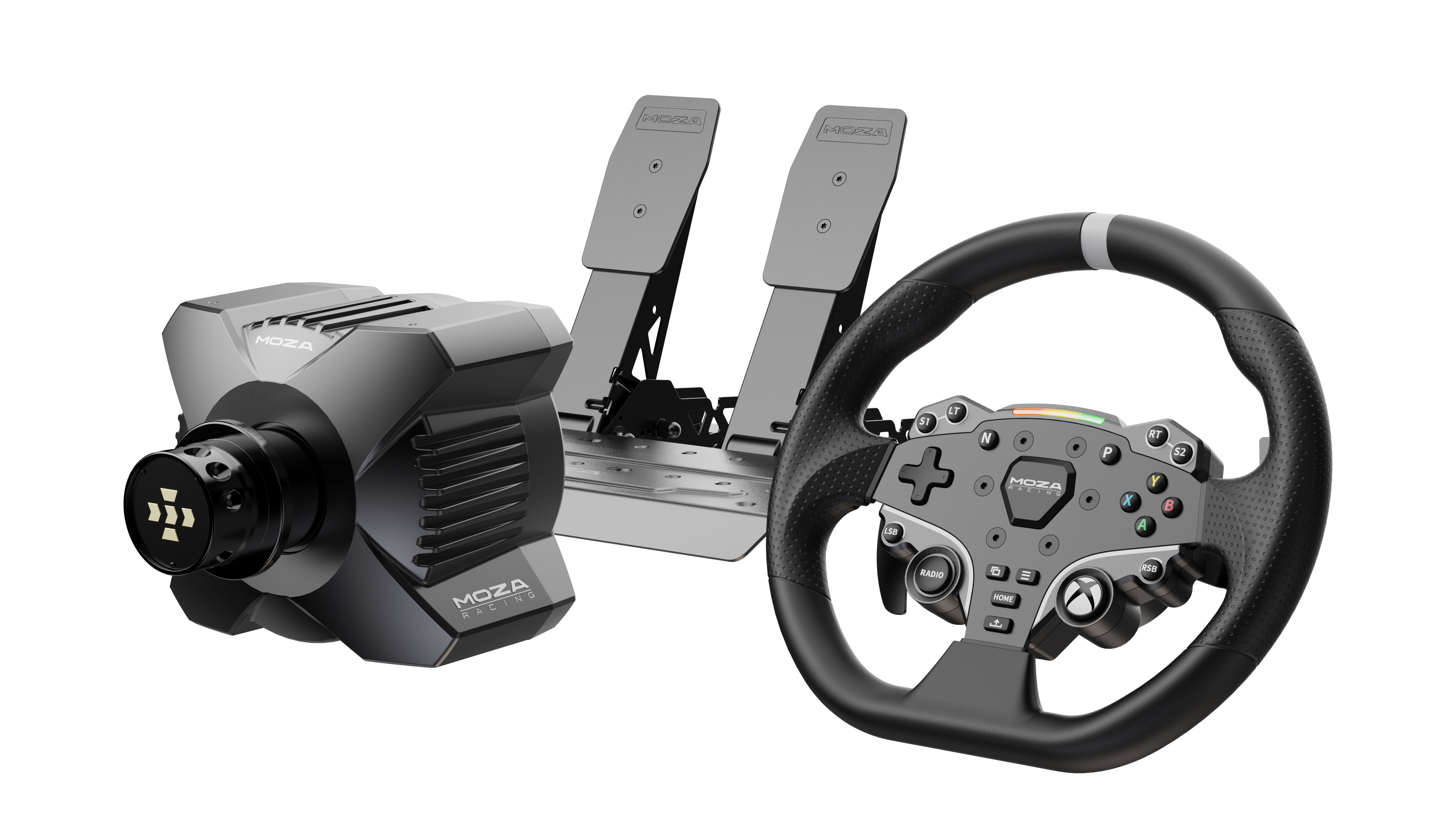 MOZA R3 Racing Wheel and Pedals for Xbox & PC