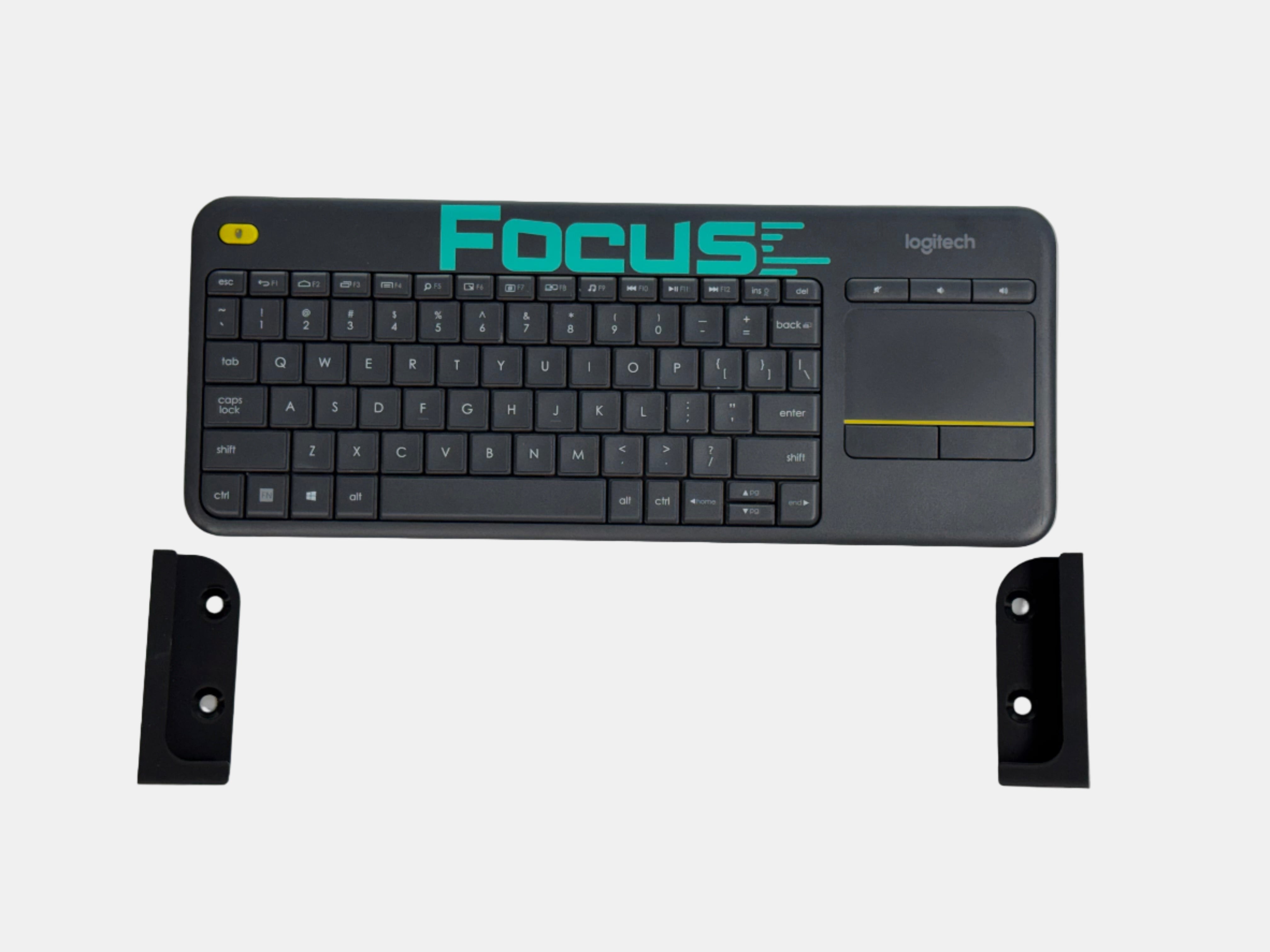 Focus Sim Racing Logitech K400 Keyboard Mounts for Sim Rigs (Pair, Screws Included)