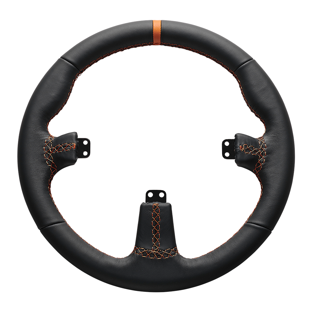 Asetek SimSports® Round Black Leather Rim